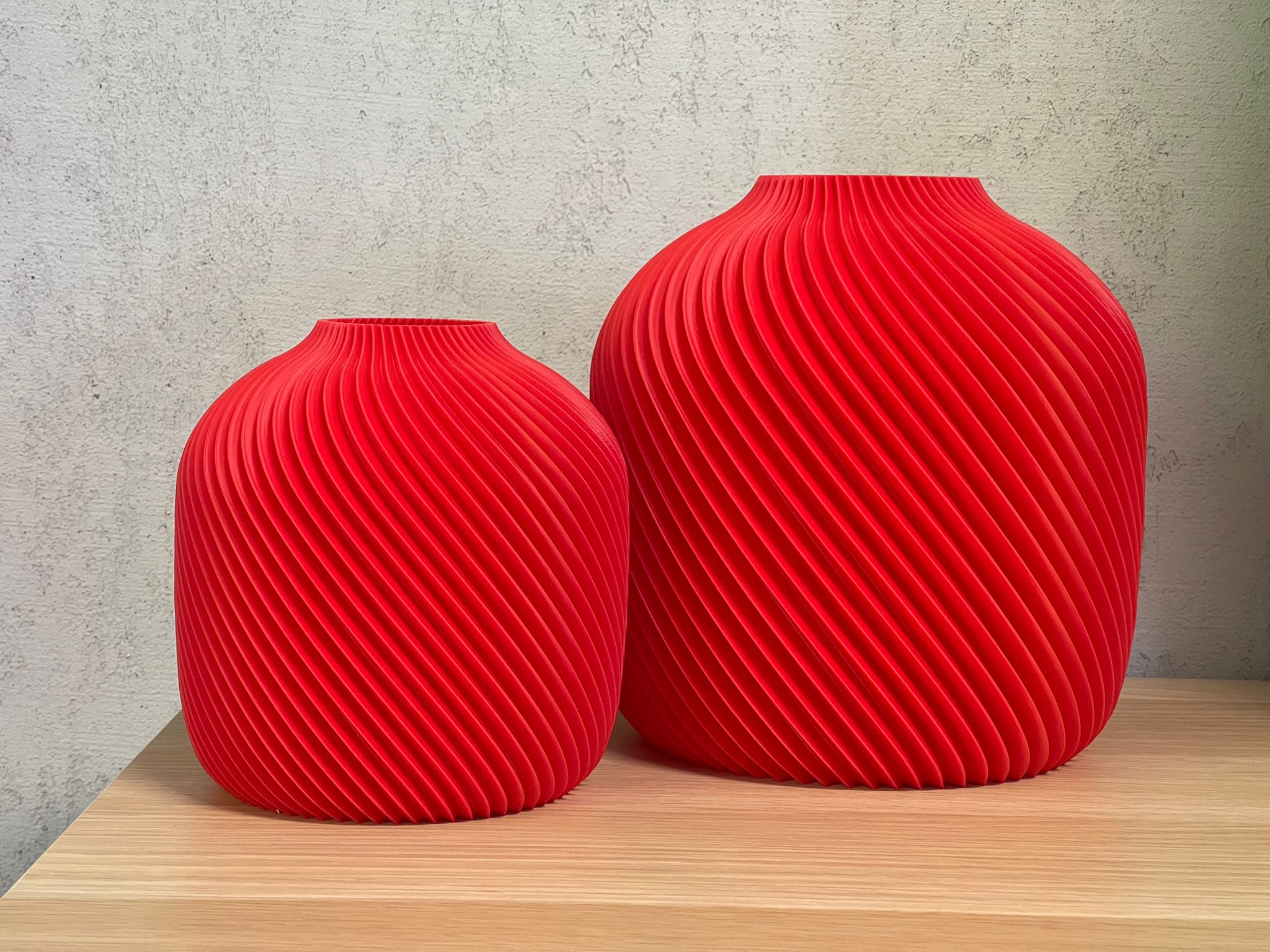 Wazon Spiralny Czerwony